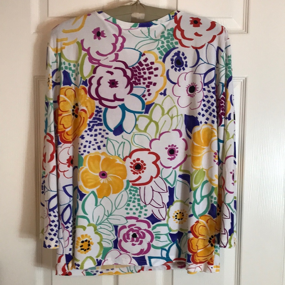 Floral Multicolor Women's Top - Picture 3 of 7